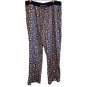 Leopard Print Solid Waistband Plus Size Lounge Pants 3X (9191)