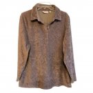 Belle by Kim Gravel Corduroy Pop Over Tunic LARGE (606)