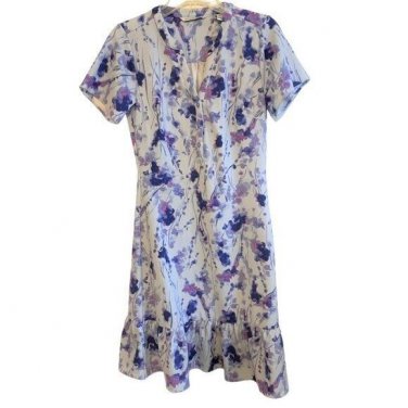 Isaac Mizrahi Live! Regular Printed Pebble Knit Dress X SMALL (1001)