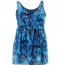 Denim & Co Beach V-Neck Surplice Layered Swim Dress 18W (1001) Denim & Co Beach V-Neck Surplice Layered Swim Dress 18W (1001)