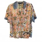 Tolani Collection Short Sleeve V Neck Button Down Blouse SMALL (2001C) Tolani Collection Short Sleeve V Neck Button Down Blouse SMALL (2001C)