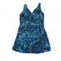 Denim & Co. Beach V-Neck Wrap Front Swim Dress size 18W (1001)