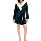 JENNI Women's Printed Short Sherpa Hooded Robe XS/S (1bx)