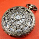 Vintage Gothic Bronze Locket Pocket Watch Necklace