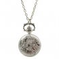 Elegant Roman Numbers Silver Watch Pendant Necklace