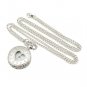 Vintage Heart Design Silver Pocket Watch Necklace