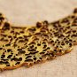 Steampunk Floral Pattern Fake Peter Pan Golden Collar Necklace