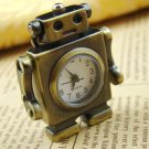 Old School Little Cute Robot Watch Necklace Pendant