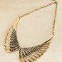 Steampunk Hollow Out Angel Wings Bronze Fake Peter Pan Collar Necklace