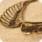 Steampunk Hollow Out Angel Wings Bronze Fake Peter Pan Collar Necklace