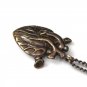 Anatomical Realistic Heart Bronze Vintage Pendant Necklace