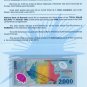 ROMANIA - UNC 2000 LEi issued 1999 POLYMER #P111b IN FOLDER serial no. 001A