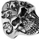 Stainless Steel Smiling Skulls Ring Size12 (SSR13)
