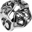 Stainless Steel Casting Skulls Ring with NO EYES Size12 (SSR15)