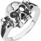 Stainless Steel Skull Ring with a Bone Size 8 (SSR27)