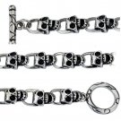 Stainless Steel Skull Head Bracelet  (SSBR109)