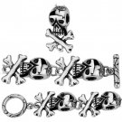 Stainless Steel Skull Head Bracelet in sizes 8" & 9" (SSBR115)