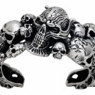 Stainless Steel Multiple Skull Cuff Bangle (SSBR205)