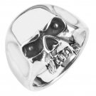 STAINLESS STEEL 316L MEN SKULL RING, SIZE 10 (SSR132)