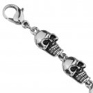 Stainless Steel Skull Head Bracelet in sizes 8" & 9" (SSBR108)