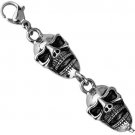 Stainless Steel Skull Head Bracelet in sizes 8" & 9" (SSBR104)