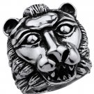 Stainless Steel Big Heavy and Solid Lion Ring, sizes 9-15 (SSR226)