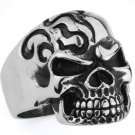 STAINLESS STEEL 316L MEN SKULL RING, SIZE 10 (SSR107)