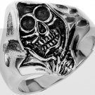 Stainless Steel Soldier Skull Ring For Men Size 7 (SSR45)