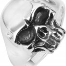 Stainless Steel Skull Ring in Size 7 (SSR33)
