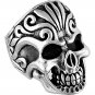 Sterling Silver Smiling Skull Ring sizes 10 to 15  (TR105)