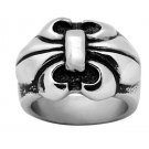 Stainless Steel 316L Fleur de Lis sideways Ring Sizes 7-11  (SSR245)