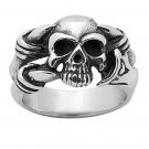 Stainless Steel 316L Skull Ring Sizes 7-11 (SSR241)