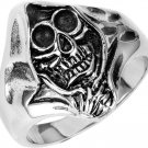 Stainless Steel Soldier Skull Ring For Men Size11 (SSR45)