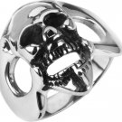 Stainless Steel Laughing Skull Ring Size 8 (SSR56)