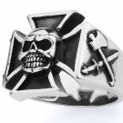 STAINLESS STEEL 316L MEN IRON CROSS RING, SIZE 11 (SSR90)