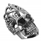 Stainless Steel 316L Jawless Skull Ring, Size 14 (SSR181)