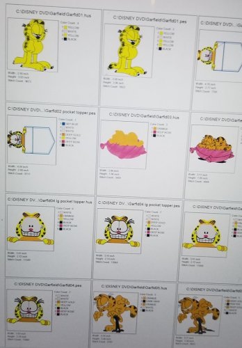 Garfield Embroidery Designs 2