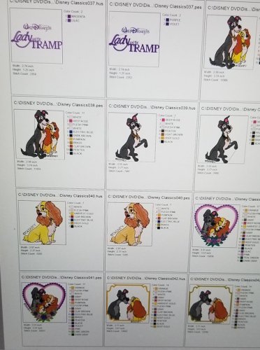 Lady and the Tramp Embroidery Designs