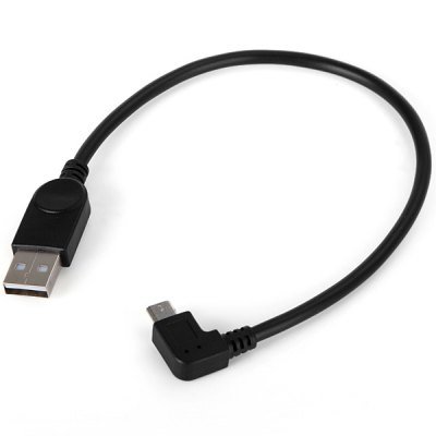 90 Degree Right Angle USB2.0 A Type Male to Micro USB Male Short Cable(114138101)