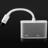 Silver Mini Display Port to HDMI / VGA Converter Adapter Cord for MacBook Pro Air iMAC(115813402)