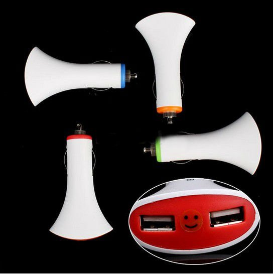 Dual USB Car Cigarette Charger Power Adapter DC5V 2.1A Portable(BICP057407)