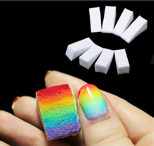 24 Pcs Gradient Nails Soft Sponges for Color Removal Manicure Nail Art (BICP050477)