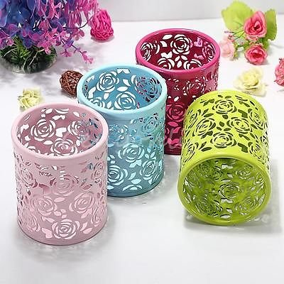 Green Cylinder Pencil Pen Pot Holder Container Organizer