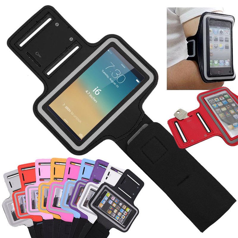 Black Sports Armband Gym Running Jog Case Arm Holder for iPhone 6 Samsung Galaxy S4/S3