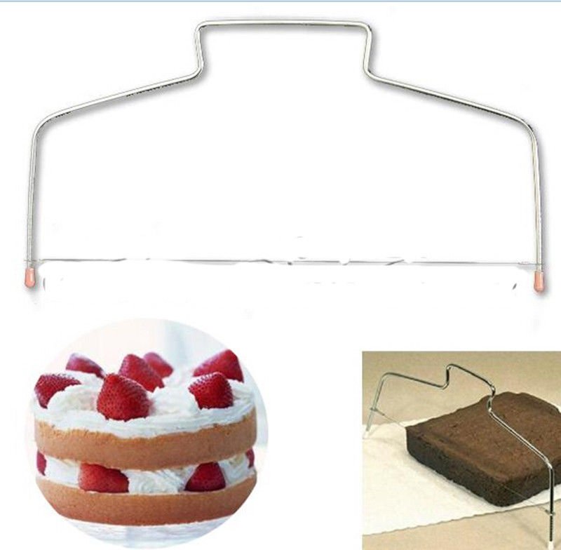 Stainless Adjustable 1 Wire Cake Slicer Leveler Pizza Dough Cutter (251642605951)