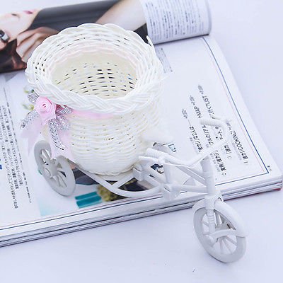 Pretty White Tricycle Bike Design Flower Basket for Party Weddding Decoration(161563479408)