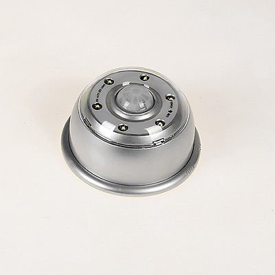 Silver Color PIR 6-LED Sensor LED Infrared Light Lamp Motion Detector (400582521552)