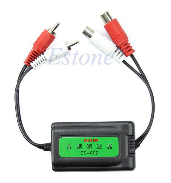 3.5mm Car RCA Amplifier Audio Noise Filter Ground Loop Isolator Suppressor