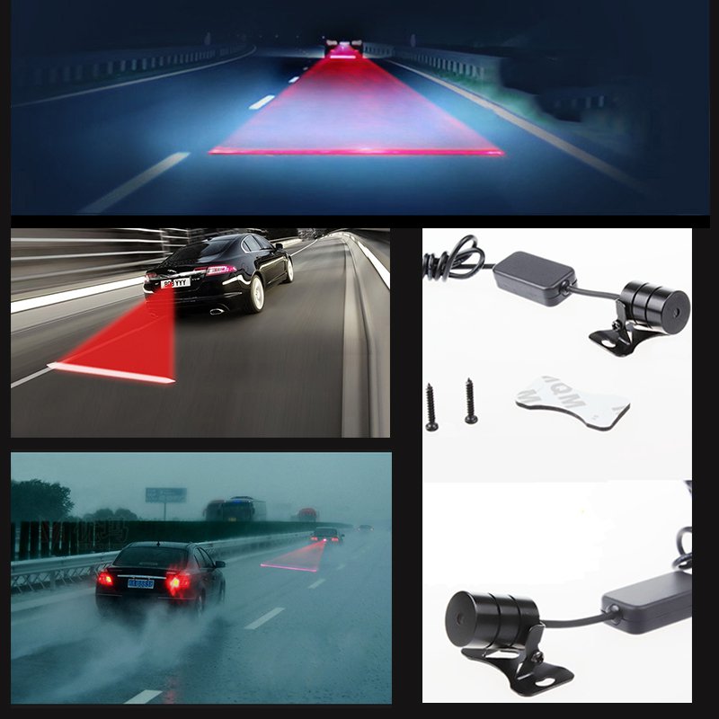 Car LED Laser Fog Light Warning Signal Taillight Bulb Lamp For Cars