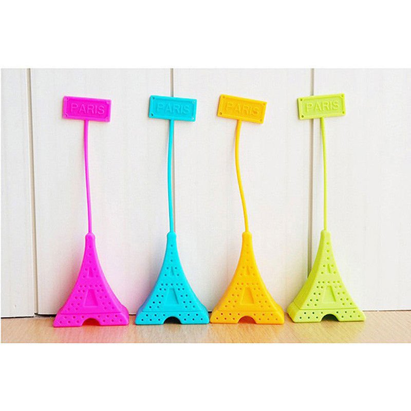 2 x Eiffel Tower Loose Infuser Strainer Herbal Spice Filter Silicone Tea Bag